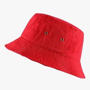 Women's Red Bucket Hat NWOT